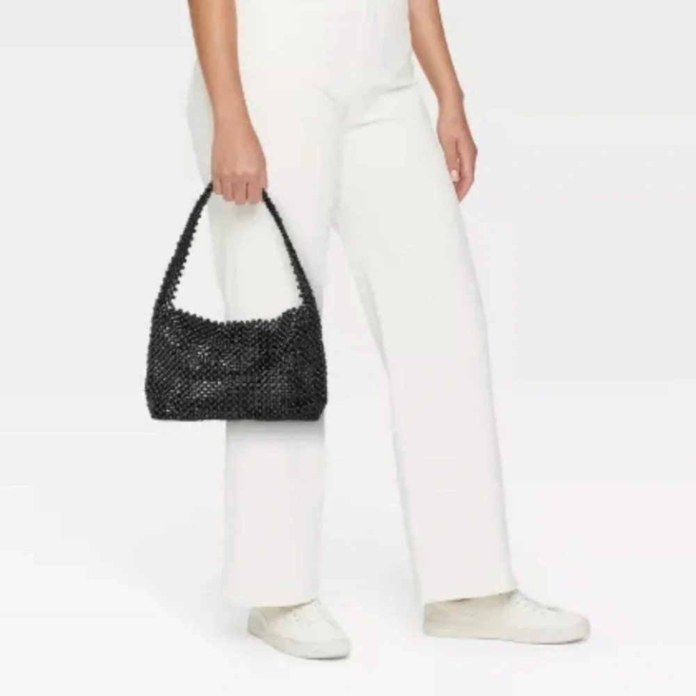 Beaded Shoulder Bag - A New Day™ Black - Picture 3 of 4